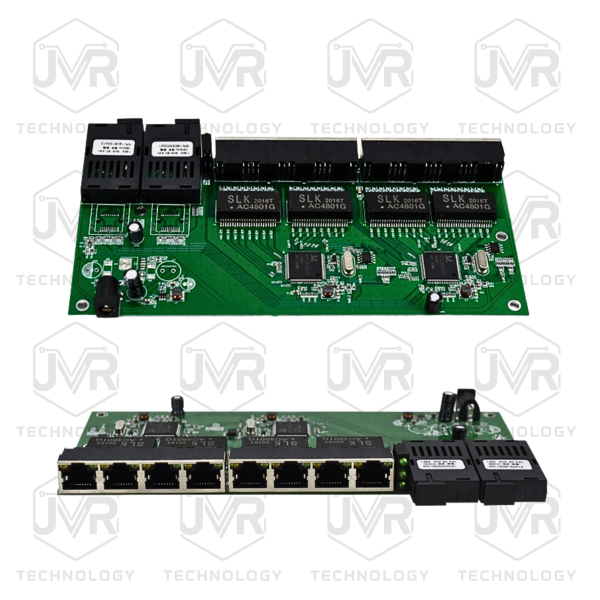 SWITCH PCBA 2SC8GE 2PORT SC-1.25GB 5KM 8PORT GIGA ETHERNET RPOE GREEN POE REVERSO